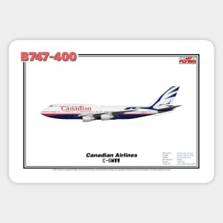 Boeing B747-400 - Canadian Airlines (Art Print) Sticker